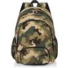 Mexpekil Zaino per la scuola per bambini, colore verde, grigio, marrone, mimetico, per ragazzi, ragazze, bambini, laptop, libri, casual, per donne e uomini