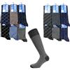 Enrico Coveri 6 calze LUNGHE Uomo fresco cotone mercerizzato, taglia unica, line 292 (IT, Testo, Taglia unica, Regular, Regular, Variante 1)