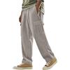 Onsoyours Pantaloni in Velluto a Coste da Uomo vestibilità Normale Pantaloni con Tasche e Elastico in Vita Pantalone A Grigiochiaro XXL