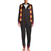 Harry Potter Pigiama da donna con cappuccio Grifondoro Union Suit, Nero, M