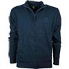BE BOARD Felpa Leggera Uomo Taglie Forti Zip Lunga Articolo 9114CONF (Blu, 7XL)