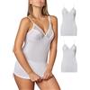 GICIPI Top in Filo di Scozia Donna con Forma Seno Art. 520 (3pz) - 5, Bianco
