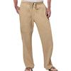 Generico Pantaloni Uomo Elasticizzati Larghi in Cotone e Lino Pantaloni Tuta Yoga Eleganti Leggeri Pantaloni Estivi Spiaggia Pantaloni Lino con Tasche Coulisse Pantaloni Casual Taglie Forti