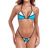 SHERRYLO Micro Bikini Estremo Perizoma Bikini Set per Le Donne G String Mini Costume Da Bagno Sexy Esotico Piccolo Costume Da Bagno Brasiliano, 23026-turchese Bianco, S