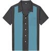 Candow Look Two-Tone Bowling Shirts(aquamarince+Pastel Pink,M)