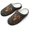 Generic Pantofole da uomo vintage in cotone con rami di scoiattolo, lavabili per interni ed esterni, stile, 9-10（42-43）
