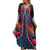 LikeJump Boho Caftano Beach Dress Bikini Cover ups Kimono Maxi Kaftan Plus Size