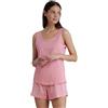 Noidinotte; more than pyjamas Noidinotte - Pigiama Donna in Cotone Leggero Estivo Top Spalla Larga e Pantalone Corto Articolo DOT - XS Rosa