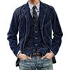 Generisch Blazer, giacca da uomo, vestibilità regolare, con monopetto e tasche, giacca slim fit, vintage, blazer per il tempo libero, cardigan, giacche, matrimoni, feste, affari, lavoro d'ufficio, Blu, 3XL