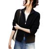 LIUYUYOUGO Cardigan Donna Cotone Cardigan da Donna Maglioni con Cerniera Intera Giacche in Maglia di Lana Mista Capispalla Aperti sul Davanti Autunnali con Collo Alto Felpe con Cerniera Top Casual I