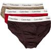 Calvin Klein Confezione 3 Slip Uomo tripack Mutande CK Articolo U2661G 3P Hip Brief, CAK PW PLM fsc bry elmnthtr w/wh WB, L