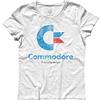 3styler T-Shirt Donna Press Play on Tape - The Home Computer 64 - Linea Classic - 100% Cotone 185 gr/mq (M, Bianco)