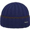 Stetson Berretto con Risvolto Ventamo Merino Uomo - Made in Italy Lana Beanie Inverno Autunno/Inverno - Taglia Unica Blu