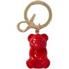 Furla Portachiavi Hashtag Orso, Rosso, Resina e Metallo, 2,5 x 8 x 2,5 cm, con Moschettone Dorato