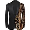 Generic Giacca Paillettes Uomo Oro, Blazer Uomo Nero, Giacca Da Uomo Casual Con Paillettes, Adatta Per Occasioni Speciali E Feste
