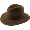 Classic Italy - Cappello Fedora Feltro Ripiegabile Nude Traveller Center Dent - Size 58 cm - Marron