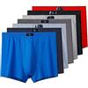 MAOAEAD Boxer da uomo in cotone a vita alta sciolto traspirante profondo cavallo grande taglia L-8XL (5 pezzi casuali, 8XL (120-130 kg)