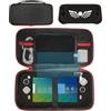 XEGIMOR Custodia in silicone e custodia per il trasporto compatibile con Logitech G Cloud Gaming palmare, protezione schermo per Logitech G Cloud Console accessori (nero/nero)