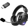 SIXRUN Cuffie da Gioco, Cablate e Wireless con Driver da 50 Mm, Microfono con Cancellazione del Rumore, LED Colorati, Perfette per Giochi su PC e (#8B)