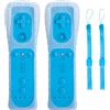 TechKen Wii Controller 2 Pack, telecomando Wii con custodia in silicone e cinturino da polso, telecomando Wii per Wii/Wii U