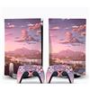 PDURMBUAB Nessuna Schiuma Nessuna Bolla Decal Skin Per PS 5 Disk Edition Console 2 Controller Vinile Cover Wraps Per PS5 Disc Version 48311