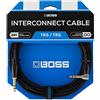 BOSS BCC-20-TRA - lunghezza 6m/20ft - Cavo TRS Pronto per il Palco per Interruttori a Pedale, Pedali di Espressione, e Connessioni Audio
