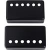 Banworks Metal Humbucker Covers Copri pickup per chitarra elettrica 50mm (1-31/32 pollici) / 52mm (2-3/64 pollici) Copri pickup al manico/ponte per chitarra elettrica Confezione da 2 JT/SYQG-03 Nero