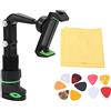 Yosoo Health Gear Clip per Testa di Chitarra Sul Supporto per Telefono, Supporto per Morsetto per Supporto per Telefono per Chitarra per Insegnare la Registrazione Video, con Plettri e Panno per