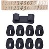 Tomotato 11 Pezzi In Acciaio Lingua Tamburo Manicotti per Dita Kit Lingua Tamburo Bussare Plettri per Dita Copertura con Supporti per Bacchette e Adesivi Numeri per Strumento a Percussione Handpan