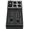 FLEXMAN Controller di Volumi Passivi di Qualità, XLR 2 Ingresso 4 Output Stereo Stereo Volume Controllo Box, Plug and Play Hifi Passive Stereo Controller con Fader da 70 mm