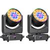 FODEXAZY 2 Pezzi 19 LED 285W Wash Zoom Teste Mobili, RGBW 4 in 1 Focus Dye Palco Luce con Striscia di Luce per Partito Concerto Natale Matrimonio Celebrazioni