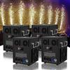 KRIDERISH Macchine pirotecniche, 4 pezzi, 700 W, D-MX Cold Spark, effetto palcoscenico con telecomando, per feste, Halloween, Natale, matrimoni, eventi sportivi