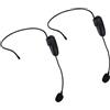 TIKATARER Microfono con Cuffia Wireless 2.4G, Microfono Portatile Indossato Sulla Testa UHF, Spina da 3,5 Mm 6,35 Mm con Suono Chiaro, Ideale per Fitness, Insegnamento e Guida Turistica (1 per 2)