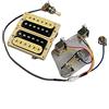TSTS Pickup per chitarra elettrica Humbucker Pickups Neck and Bridge Pickup 4C Cablaggio Push- tiro a taglio singolo Set per la chitarra For Gibson Pickups Set per Chitarra Elettrica(Zebra Yellow Frame)