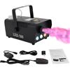 Armanyya Macchina del Fumo, 500W Macchina del Fumo di Nebbia Portatile con telecomando wireless e luce LED, effetto RGB, Distanza di spruzzo 3-5 m per Halloween, Matrimonio, Festa, Discoteca