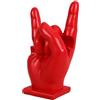 BAZEITFLOW Espositore per Bacchette da Batteria in Resina Rossa Forma a Mano, Design Rock Raffinato, Materiale Sicuro e Resistente per Musicisti Professionisti