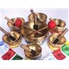 NepaMart Campana tibetana chakra - Set di 7 - a mano tibetano martellato meditazione Singing Bowl Nepal