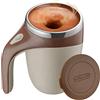 Sunydog Tazza da caffè Elettrica Autoagitante, 380 Ml con Coperchio Tazza da caffè con Agitazione Magnetica Automatica in Acciaio Inox Automiscelante per caffè Latte Cioccolata Calda al Cacao