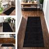 Wassly Tappeto Passatoia Cucina Antiscivolo Lavabile Lungo Tappeti Runner ingresso interno Camera dei Bambini 100X250CM Moderno Antimacchia Tappeto Corridoio Nero Grigio 3D Tappetini bagno Entrata Soggiorno