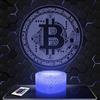 Lampephoto.fr - Lampada 3D Bit coin, Luce Notturna Tattile Bitcoin Btc Illusione 3D Led, Idea Regalo di Natale per Ragazzi e Ragazze Lampada da Notte per Bambini o Adulti, Regalo, Gadget TOP