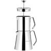 korkmaz A225 Aqua - Set di teiera turca in acciaio inox 18/10, doppia caffettiera francese con manici in metallo, bollitore da tè stile samovar con 900 ml e 1500 ml