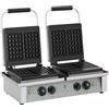 Royal Catering - RCWM-4000-E - Piastra doppia per waffel rettangolare - 2 x 2.000