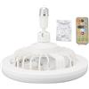 Hyuduo Illuminazione Silenziosa del Ventilatore a Soffitto 30 W con Telecomando, Angolo Regolabile, Scatola di Aromaterapia, Motore in Rame, Ventola a LED da 9,8 Pollici per la Caffetteria della