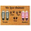 NANNUK Baby creations Zerbino personalizzato per l'ingresso di casa | Personalizza il tuo Zerbino con tutta la tua famiglia | 70 x 40 cm | zerbini originali e divertenti in 100% fibra di cocco | coppia + animale