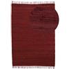 carpetfine Tappeto Kilim Chindi Uni Viola 70x140 cm | Tappeto moderno per soggiorno e cucina