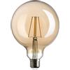 Planetitaly Lampadina globo E27 LED 12W resa 120W lampada palla vetro luce 2500K decorativa pub bar taverna pizzeria (Globo 12W)