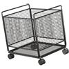 MagiDeal Carrello portabiancheria, cesto portabiancheria con ruote, pratico organizer in filo metallico per vestiti sporchi, facile da trasportare, per, Nero, M
