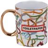SELETTI TAZZA PORCELLANA TOILETPAPER HOME SNAKES ART 17221