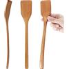 UPTALY 3 tornitori in legno sottili per frittata (27 cm x 4,5 cm), spatola in legno smussata a 15 gradi, per padella piccola e mini padella antiaderente, tornitore da cucina per uova fritte