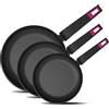 Taurus Best Moments Set di Padelle 18 + 22 + 26 - Set di padelle in alluminio forgiato, diametro 18 + 22 + 26 cm, impugnatura ergonomica